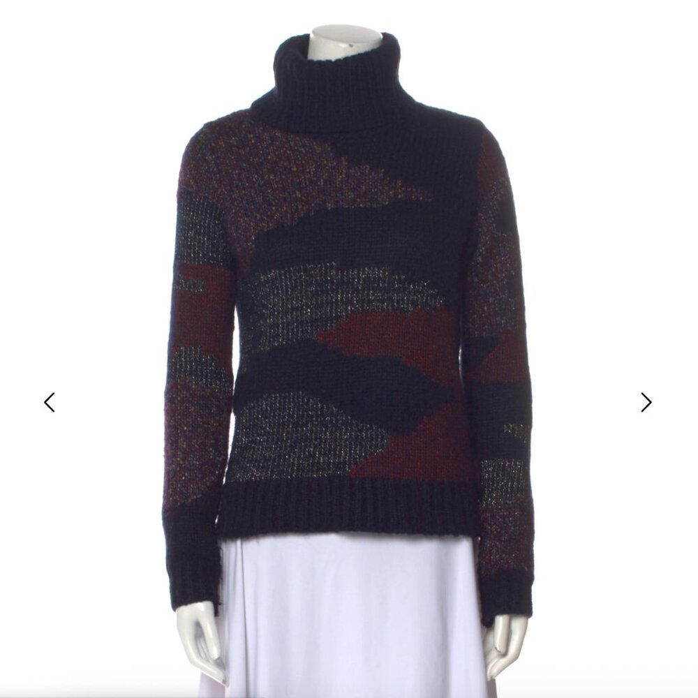 Veronica Beard Naledi Intarsia Turtleneck Sweater